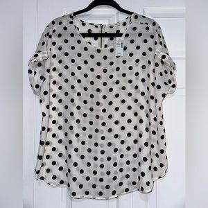 Maurices Polka Dot Blouse Large